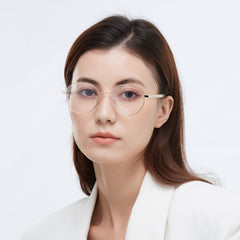 Joan Geometric Beige Eyeglasses from ANRRI