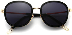 Milo Black Plastic Sunglasses from ANRRI, closed view