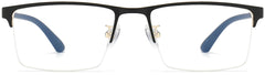 Abraham Browline Black Gold Eyeglasses from ANRRI