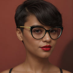 Aidan Cat Eye Black Eyeglasses from ANRRI